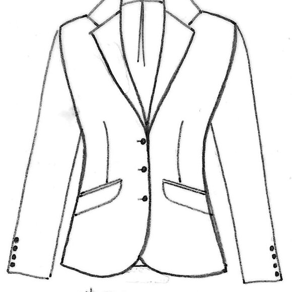 Anna Huling Faux Satin, Polyester Blazer - Picture 10 of 14